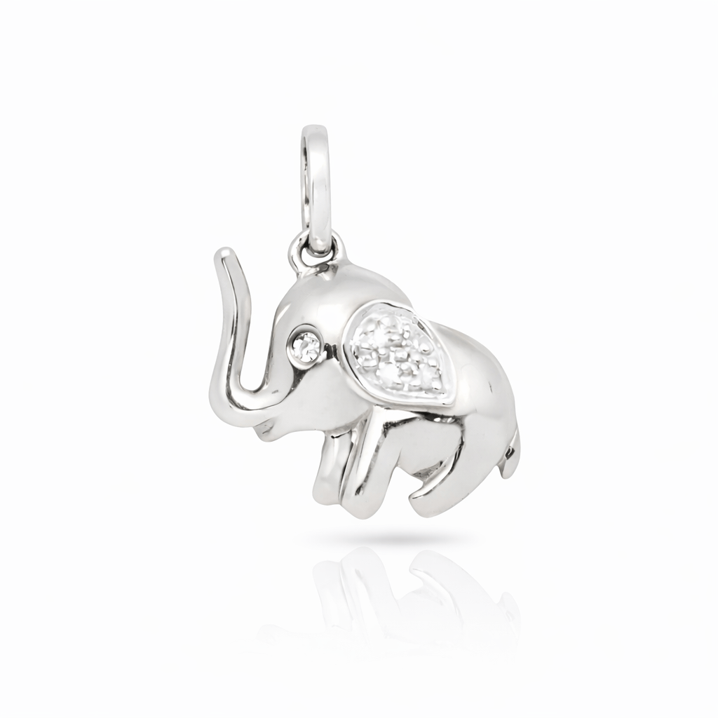 Curated Los Angeles Charms & Pendants 14K Gold Diamond Elephant Charm Dainty Animal Pendant