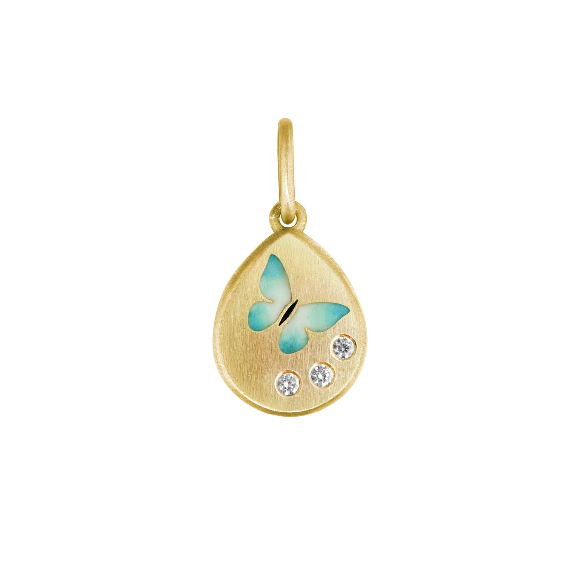 Gwen Barba Charms & Pendants Butterfly Droplet Pendant