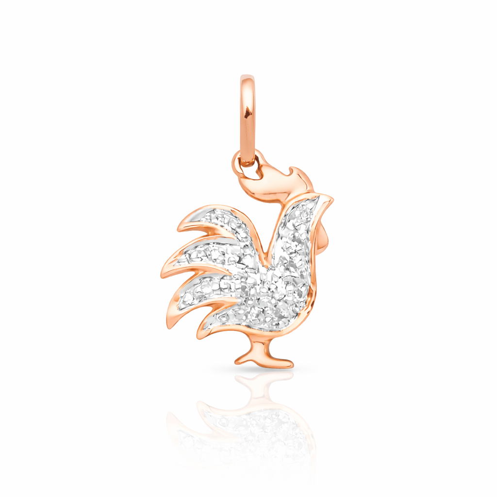 Curated Los Angeles Charms & Pendants Diamond Rooster Charm