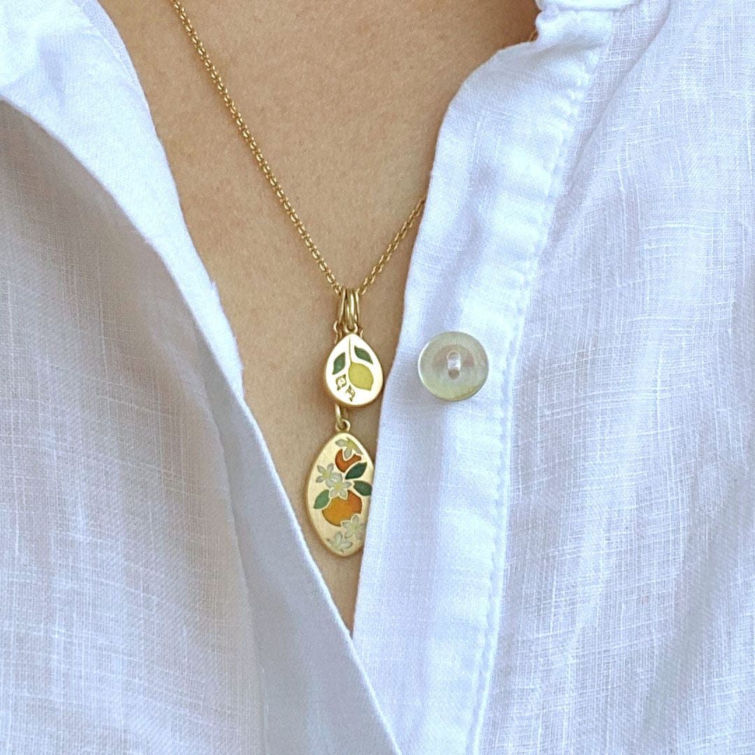 Gwen Barba Charms & Pendants Lemon Enamel Pendant