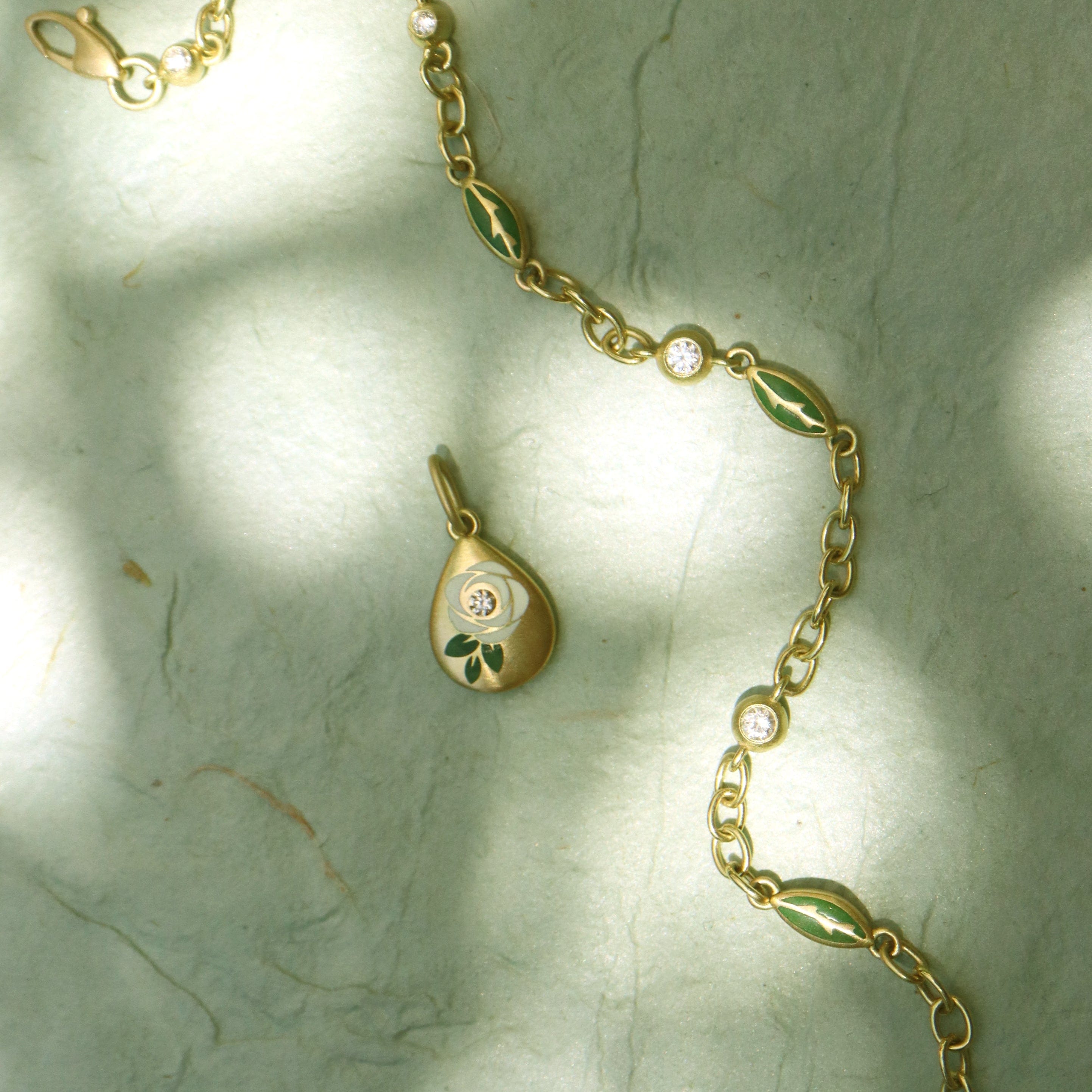 Gwen Barba Charms & Pendants Rose Pendant