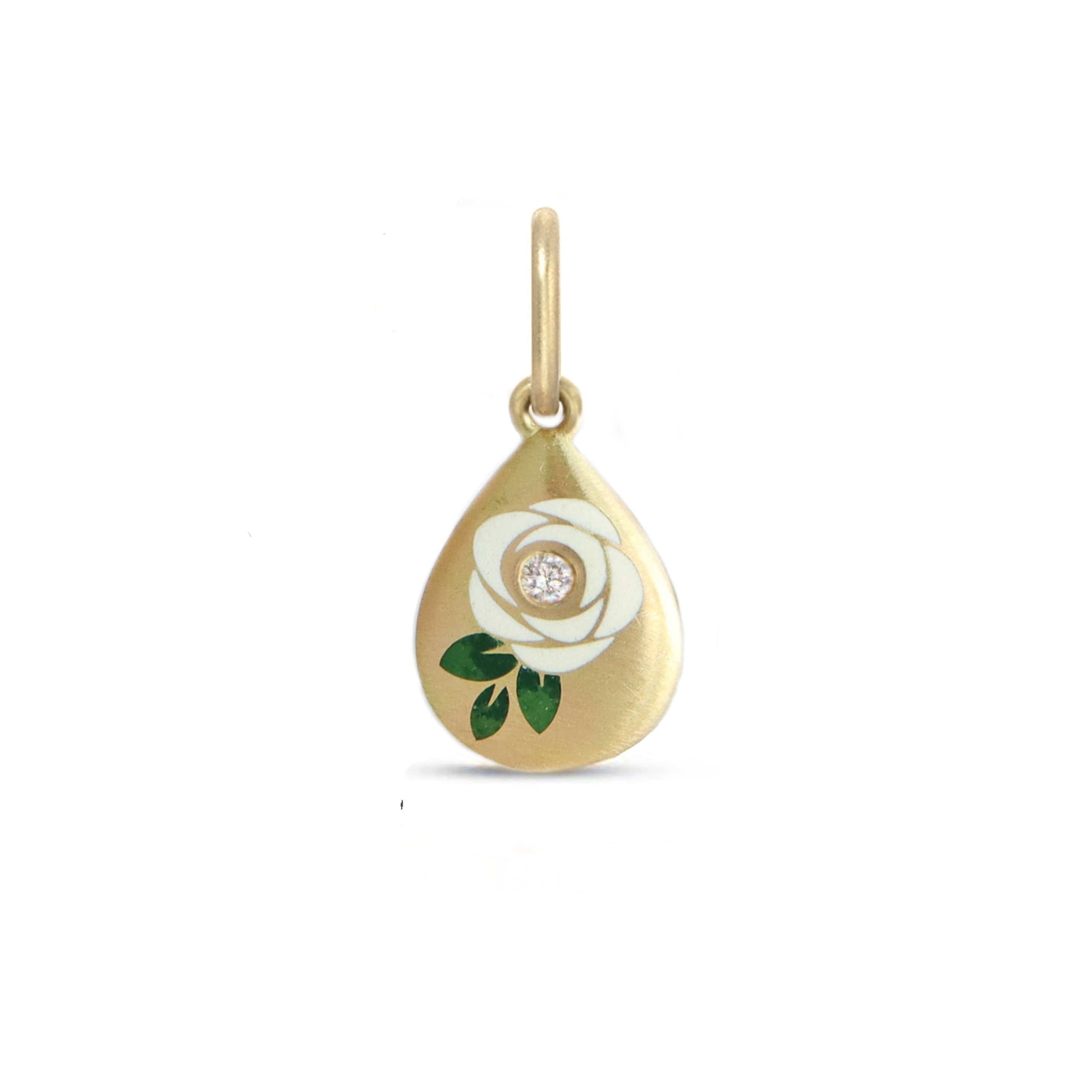 Gwen Barba Charms & Pendants Rose Pendant