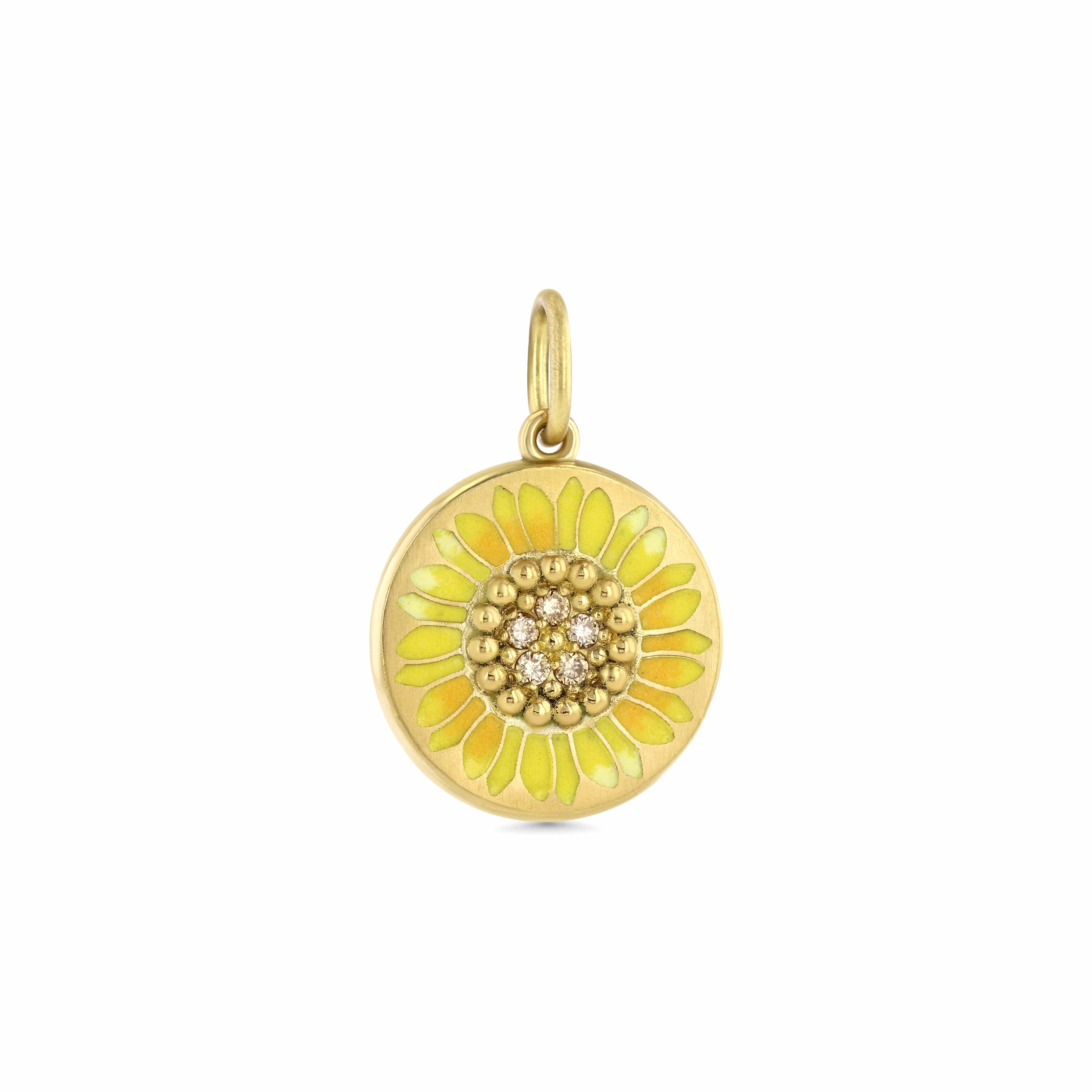 Gwen Barba Charms & Pendants Sunflower Pendant