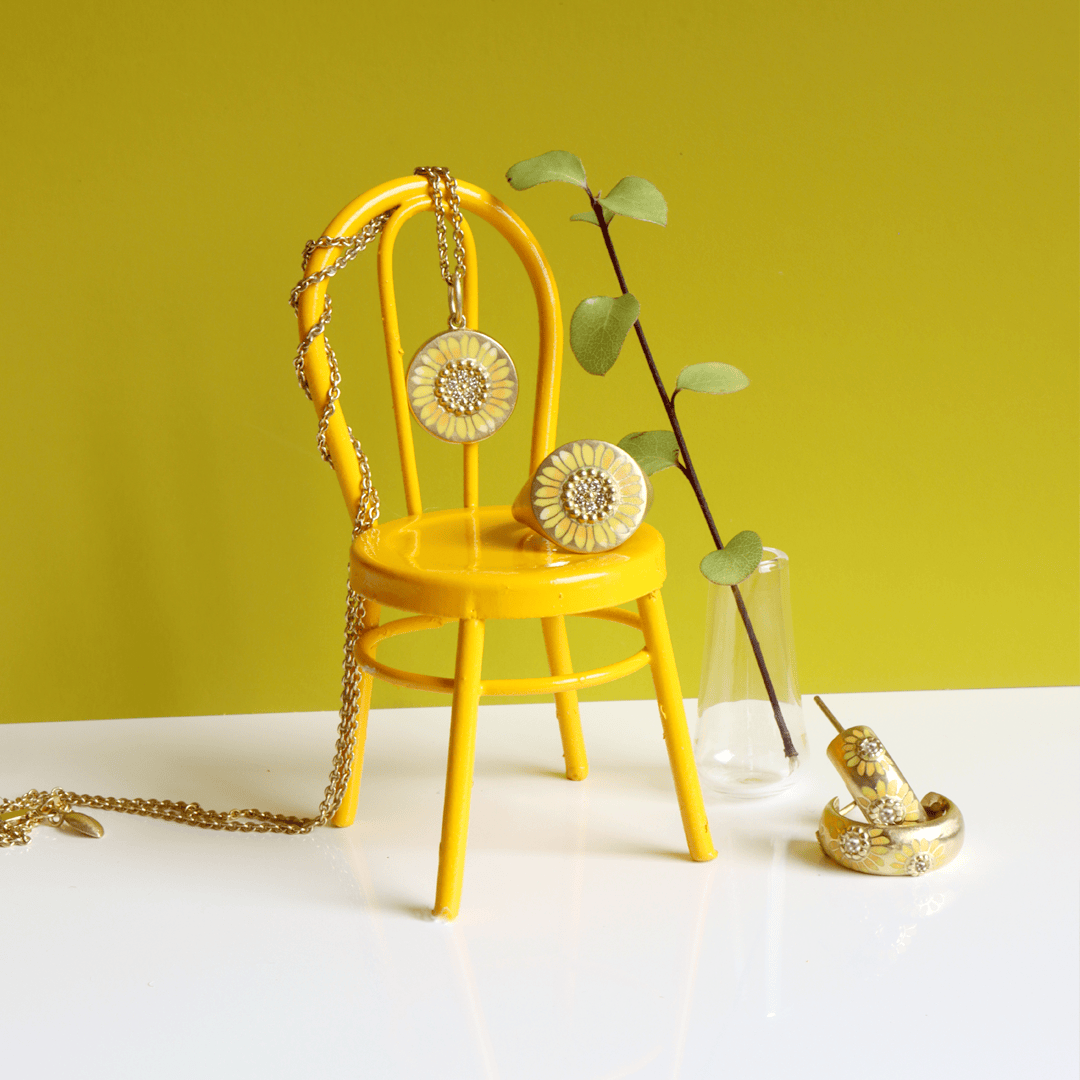 Gwen Barba Charms & Pendants Sunflower Pendant