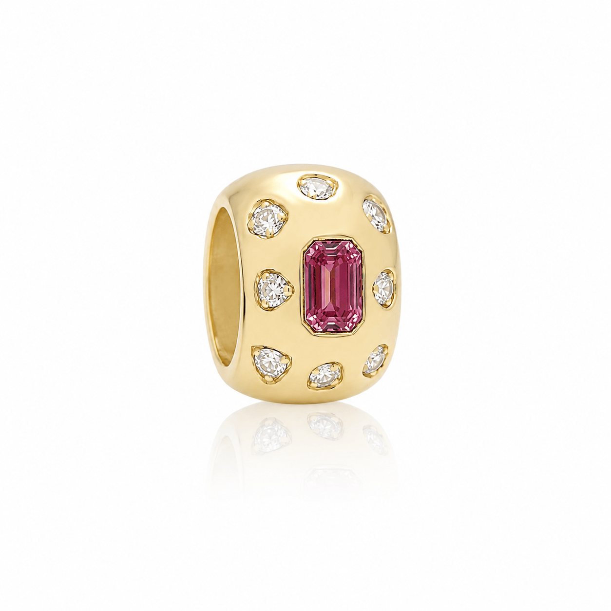 Curated Los Angeles CHARMS Pink Sapphire & Diamond Rondelle
