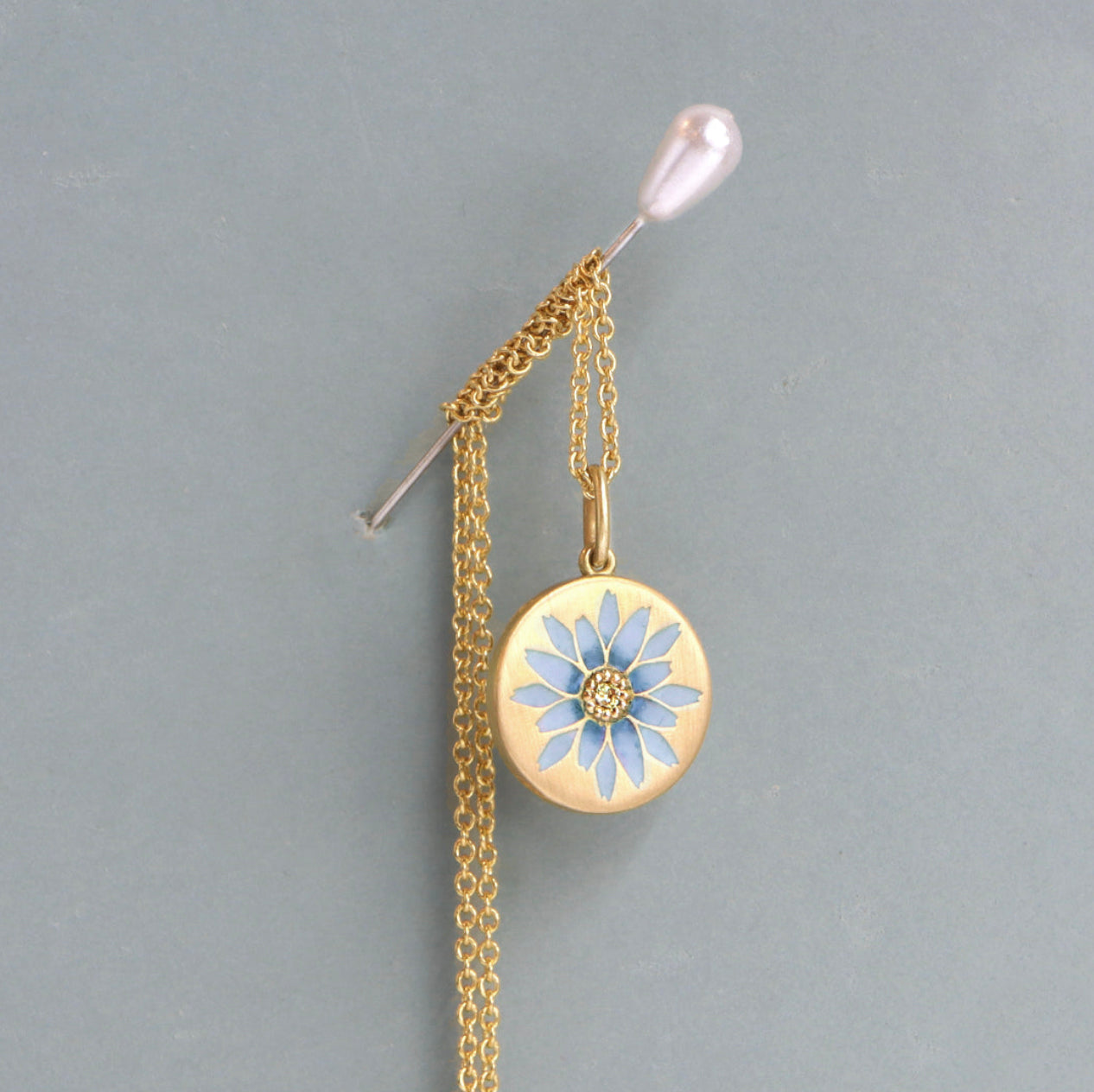 Cupid's Dart Enamel Pendant