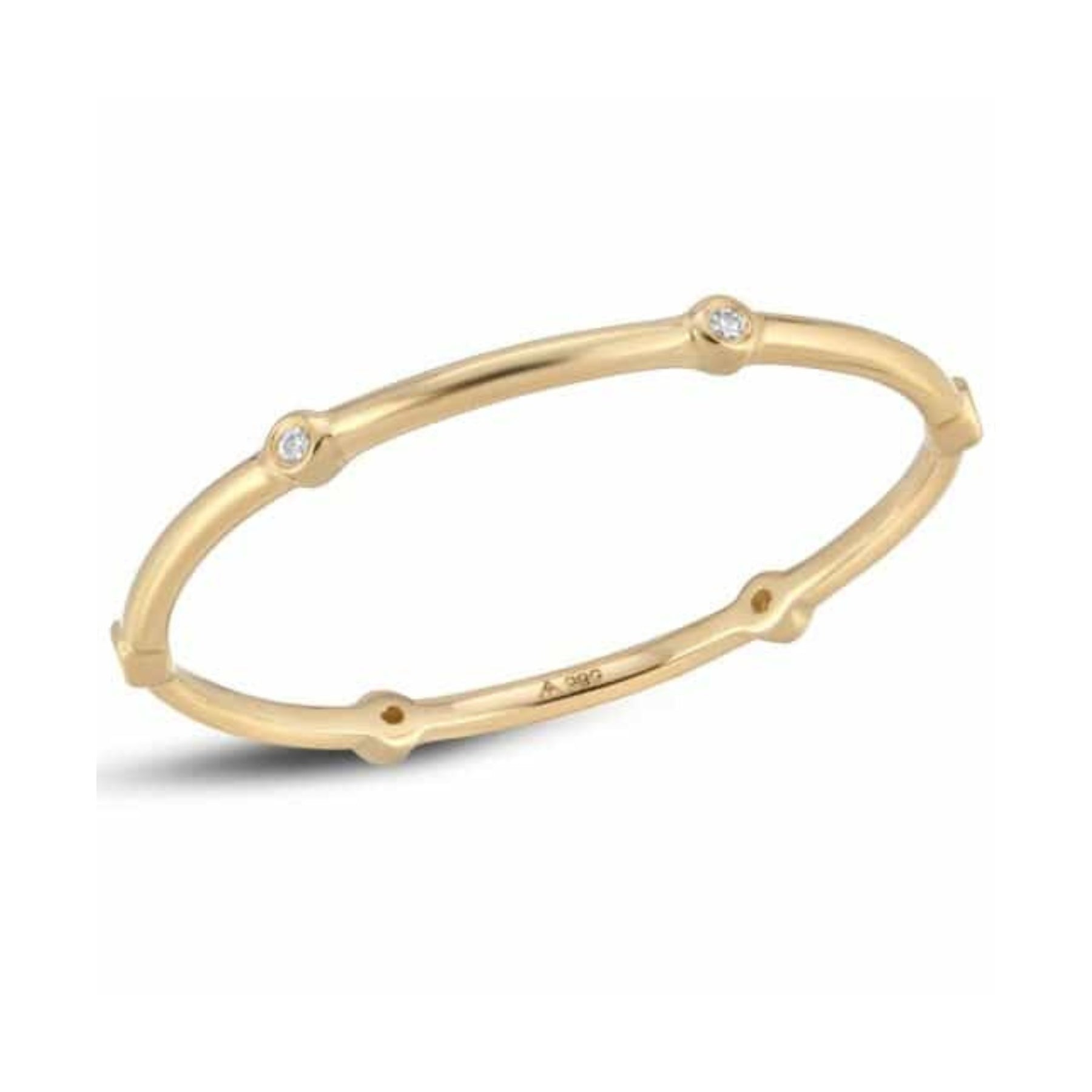 Diamond Bezel Station Stacking Ring