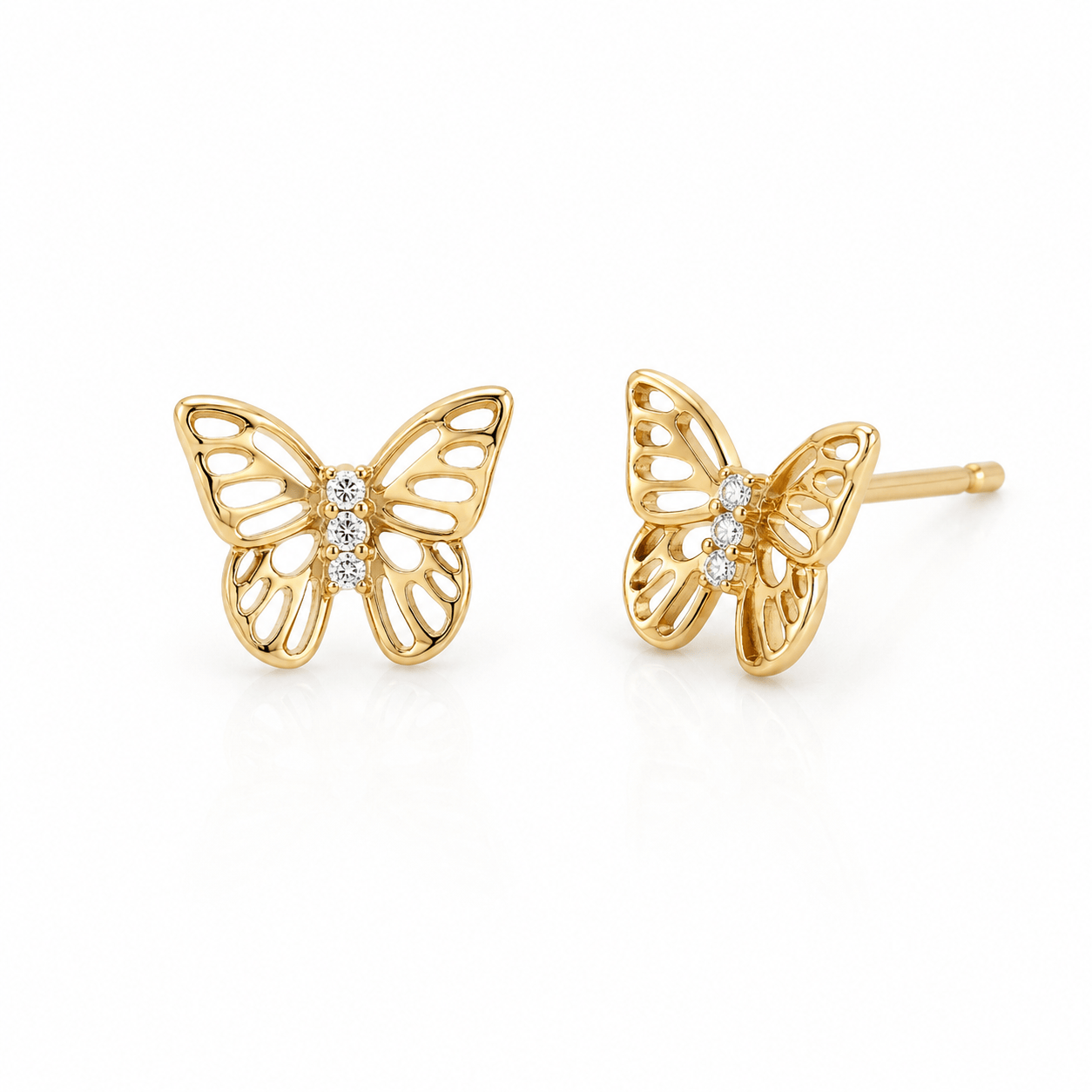 Curated Los Angeles Diamond Butterfly Cutout Studs