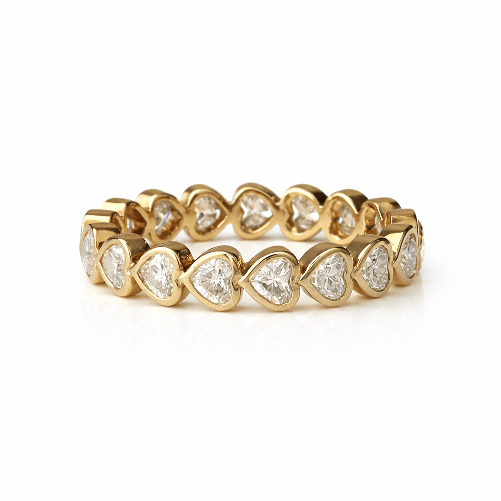Curated Los Angeles Diamond Heart Eternity Ring