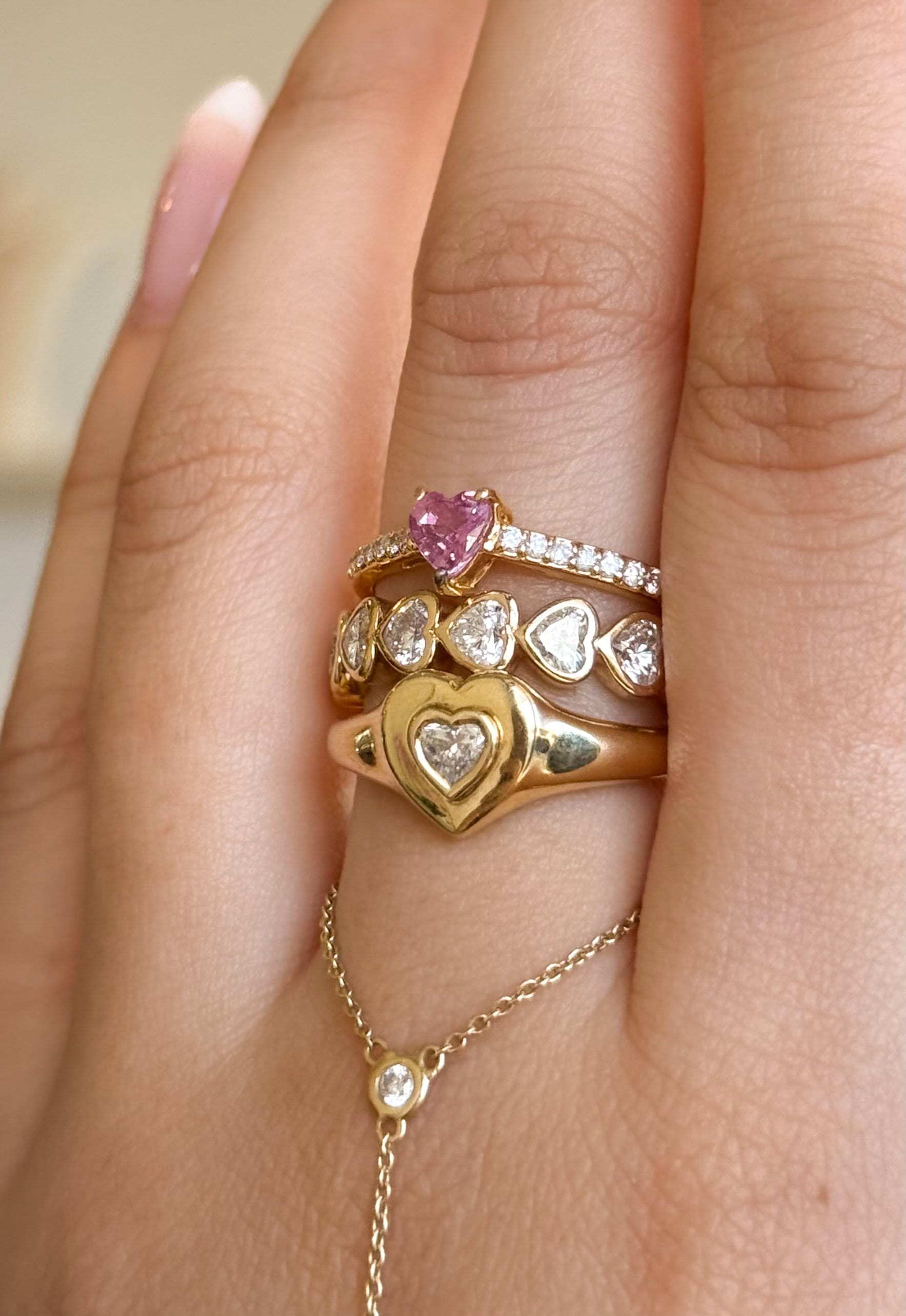 Curated Los Angeles Diamond Heart Eternity Ring
