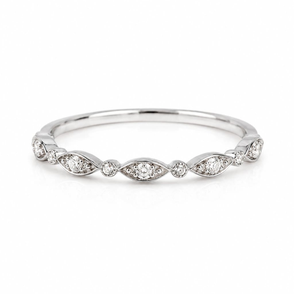 Curated Los Angeles Diamond Marquise 3/4 Eternity Band