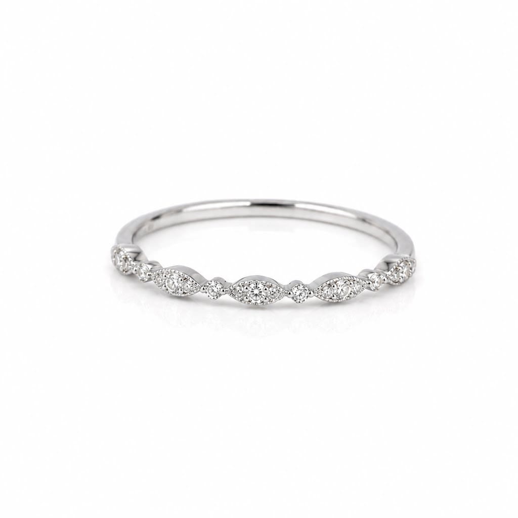 Curated Los Angeles Diamond Marquise Half Eternity Band