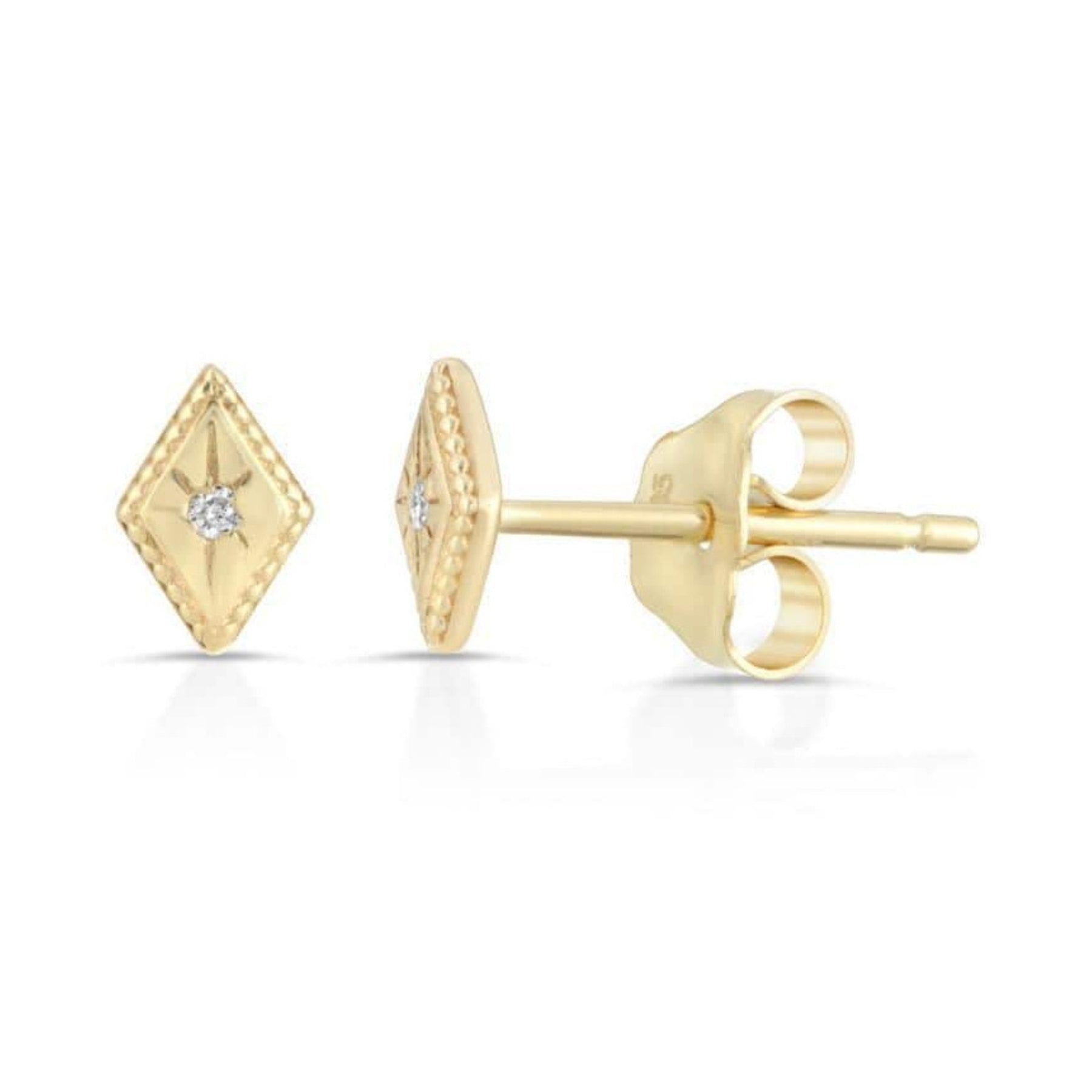 Diamond Starburst Stud Earrings