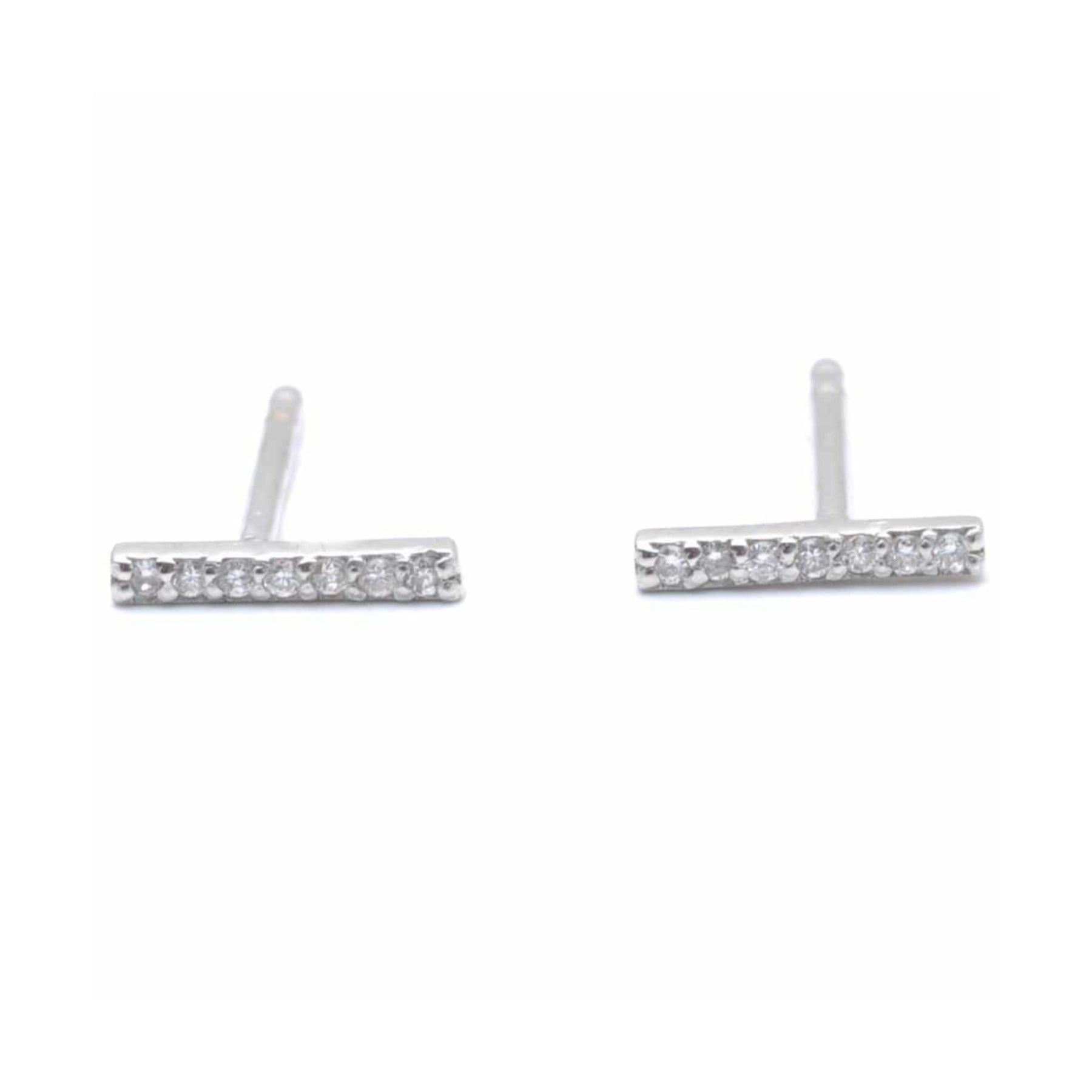 Diamond White Gold Pave Bar Suds