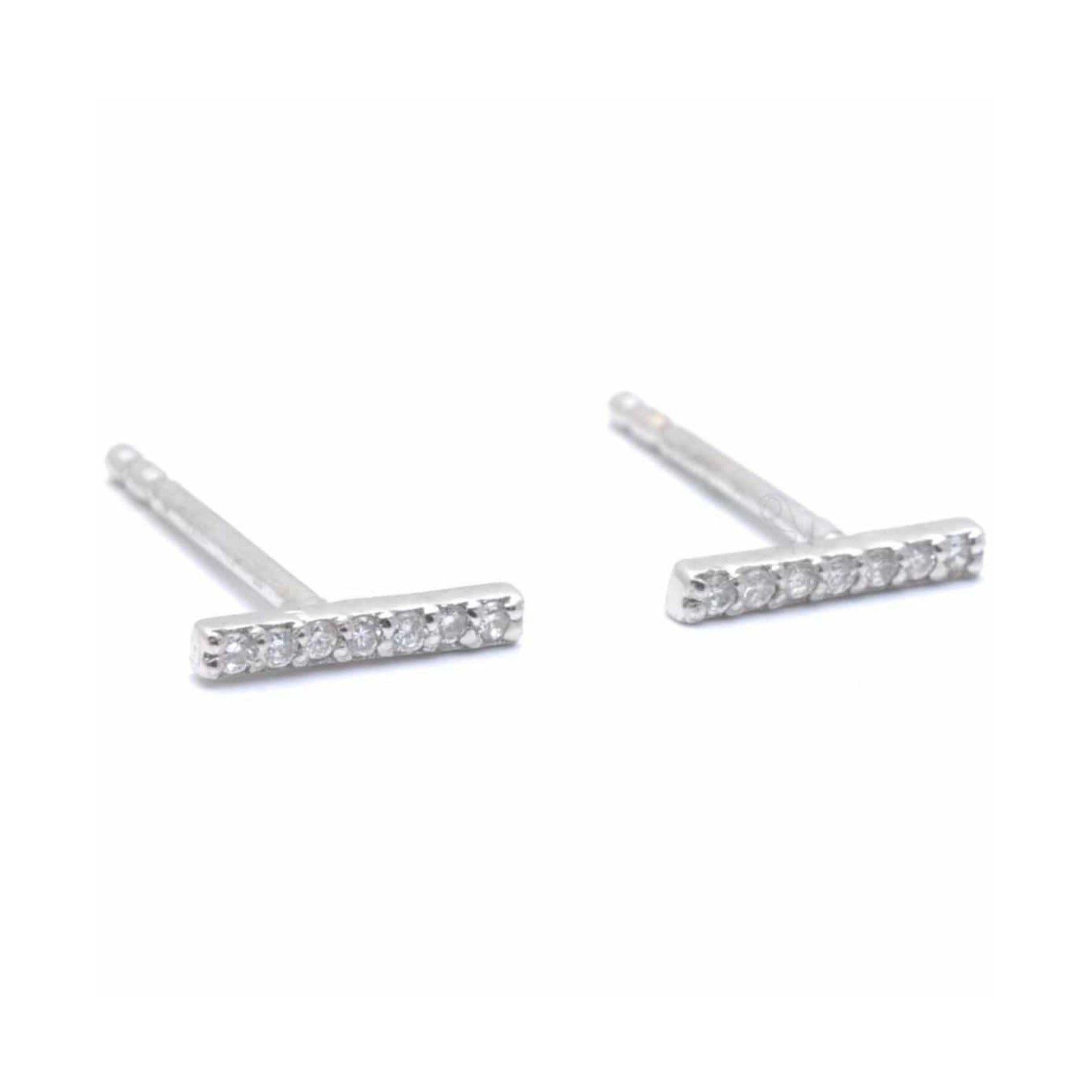 Diamond White Gold Pave Bar Suds