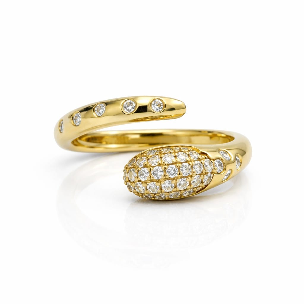 Curated Los Angeles Diamond Wrap Pinky Ring