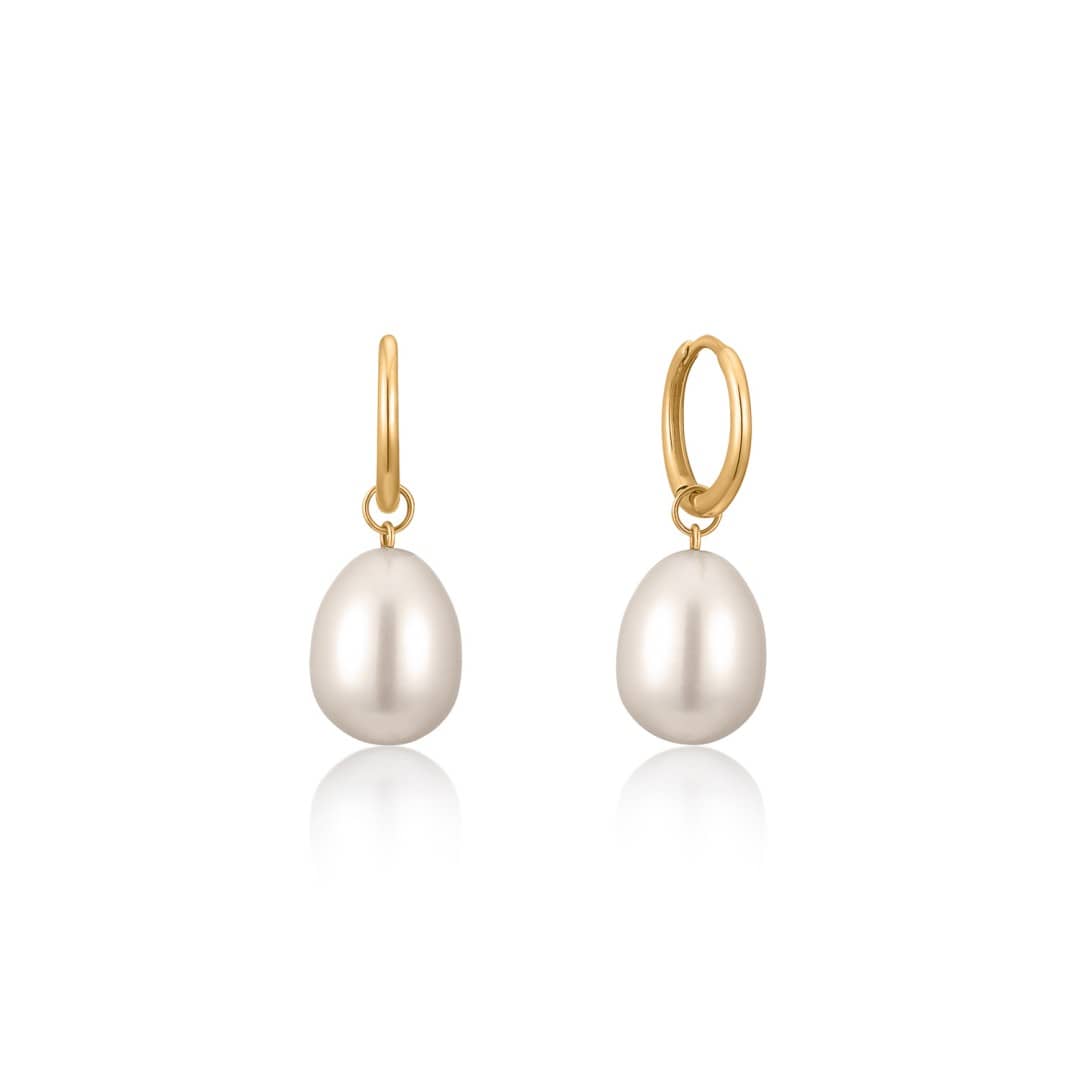 Curated LA Drop Earrings 14K Yellow Gold Pearl Drop Earrings