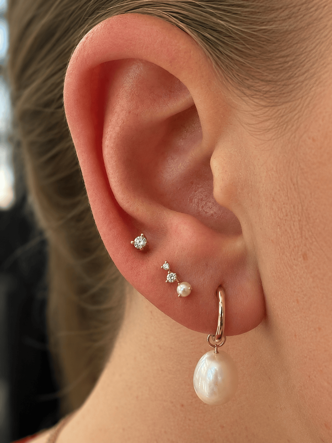 Curated LA Drop Earrings Rice Pearl Drop Earrings