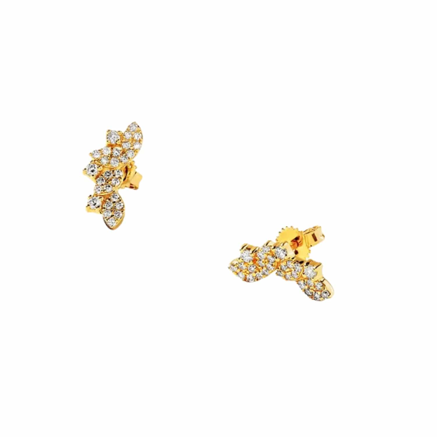 CLA EARRINGS 14K Gold 0.31ct Natural Diamond Marquise Climber Earrings
