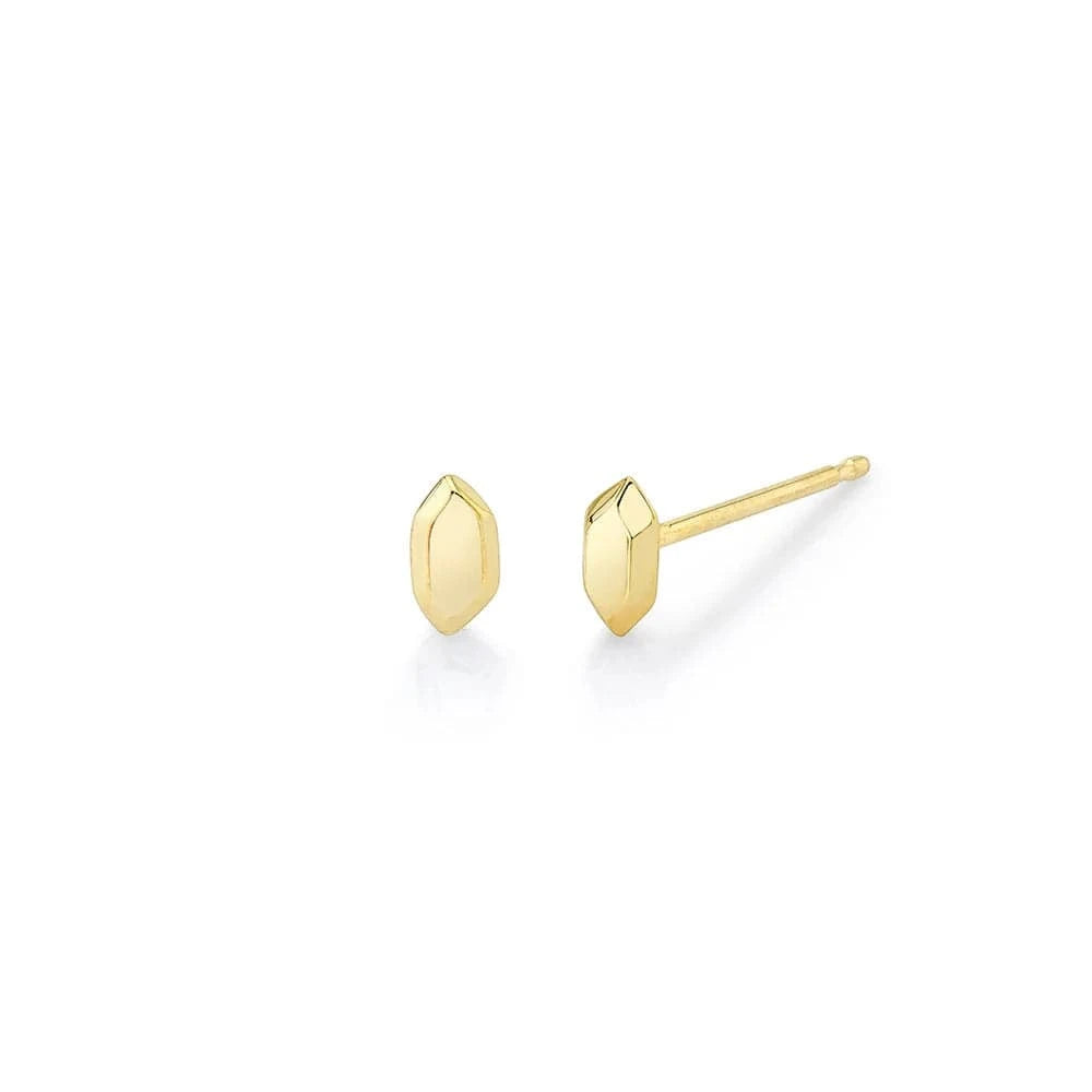 Carter Eve Jewelry EARRINGS 14k Gold Faceted Stud Earrings