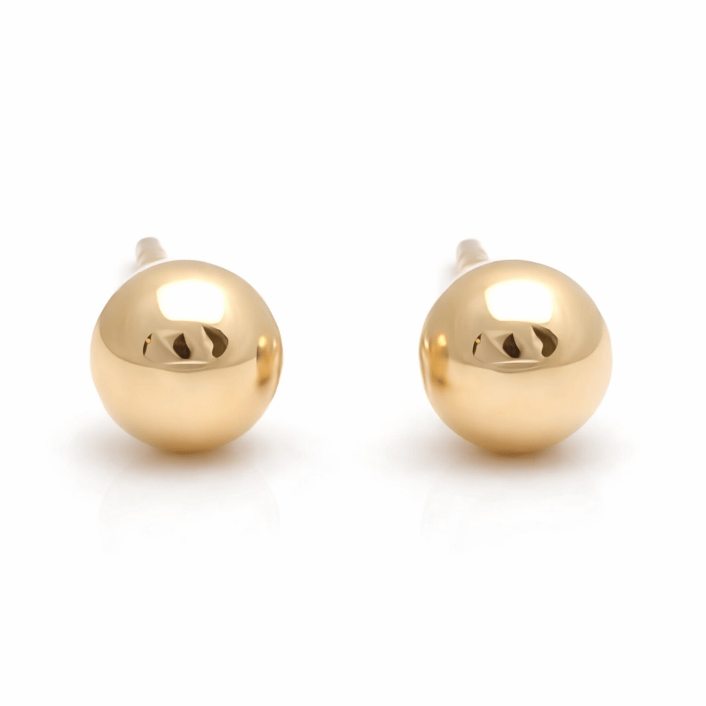 CLA EARRINGS 3mm Gold Ball Studs