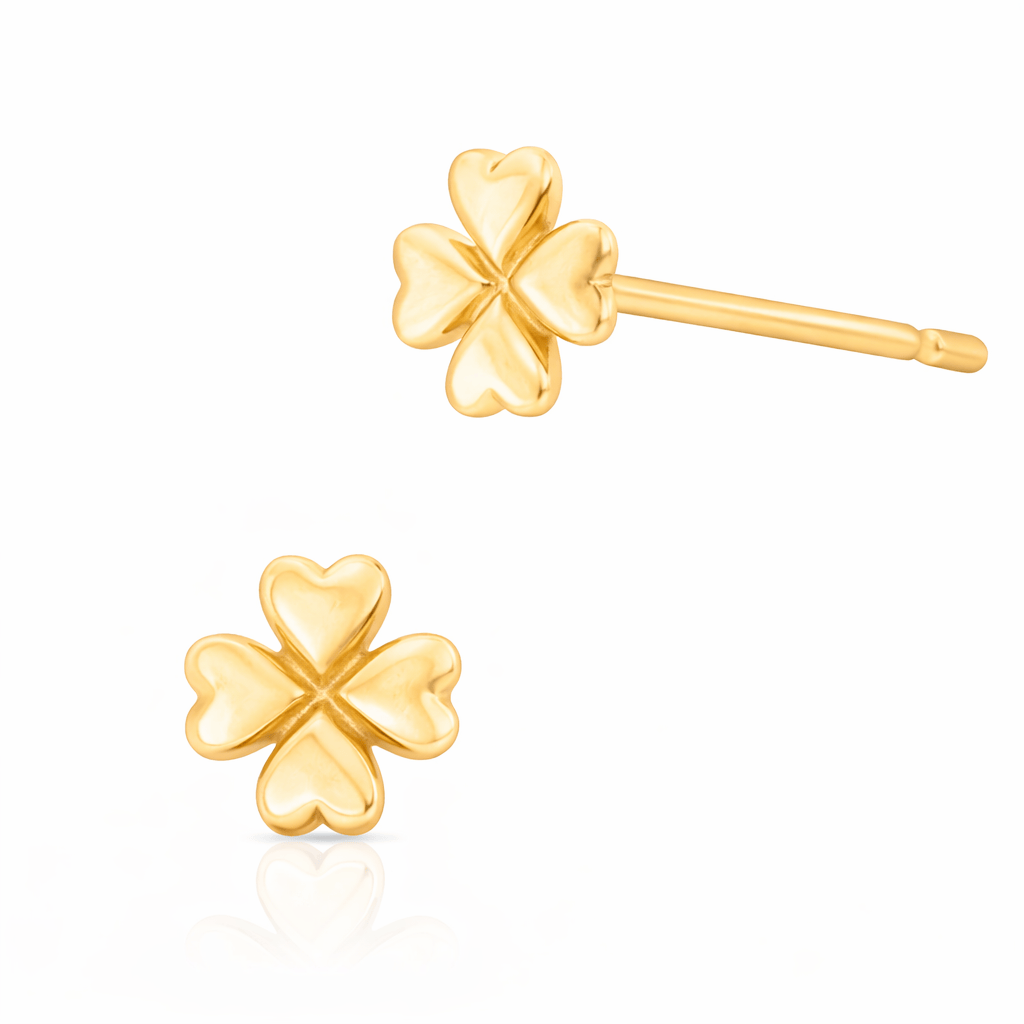 Curated Los Angeles Earrings 4 Leaf Clover Studs