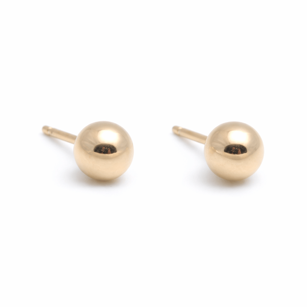 Curated Los Angeles EARRINGS 7mm Gold Ball Studs
