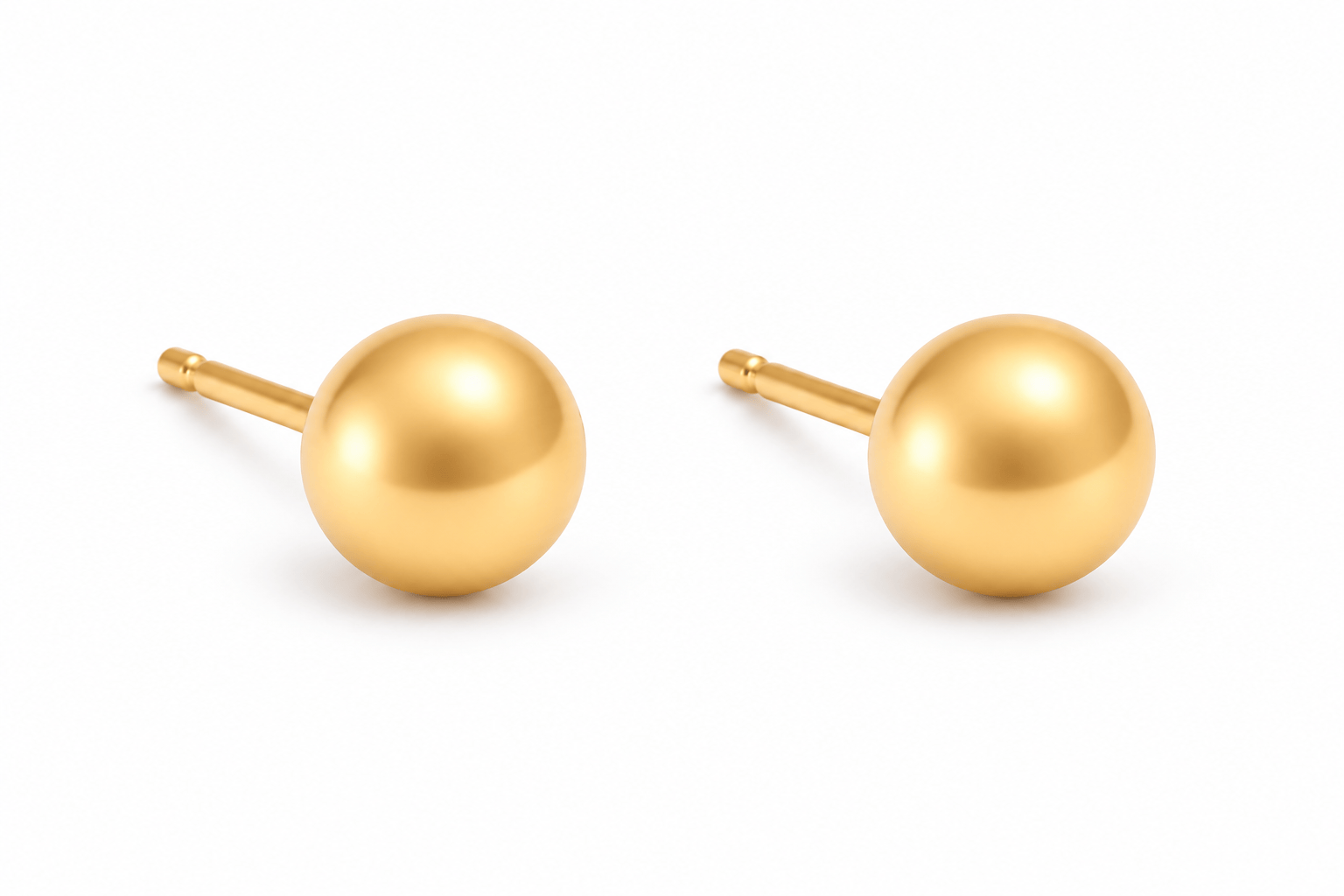 Curated Los Angeles EARRINGS 7mm Gold Ball Studs