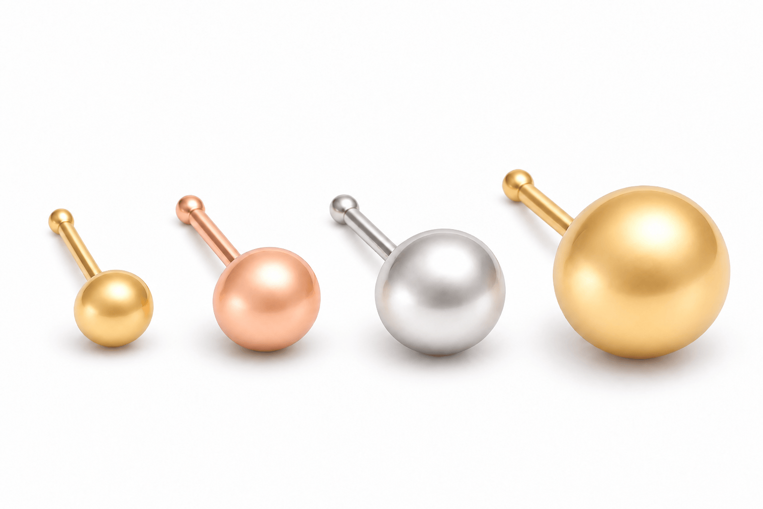 Curated Los Angeles EARRINGS 7mm Gold Ball Studs