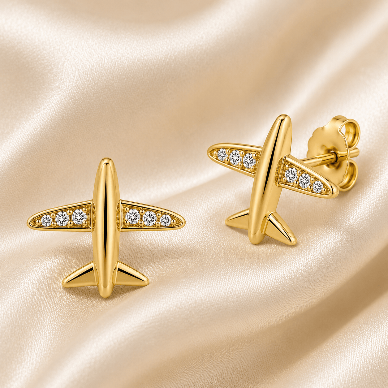 Curated Los Angeles EARRINGS Airplane Studs