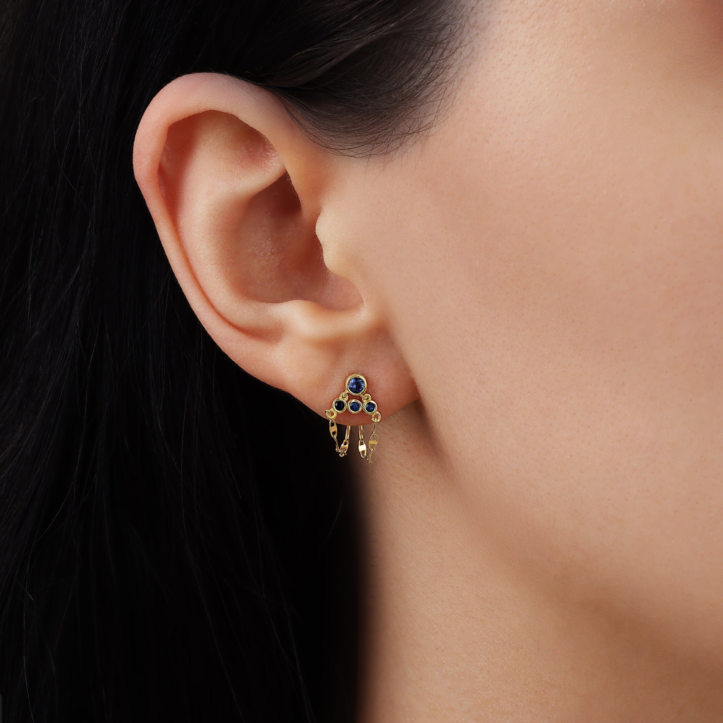Danielle Morgan EARRINGS Anna Earrings, Sapphire