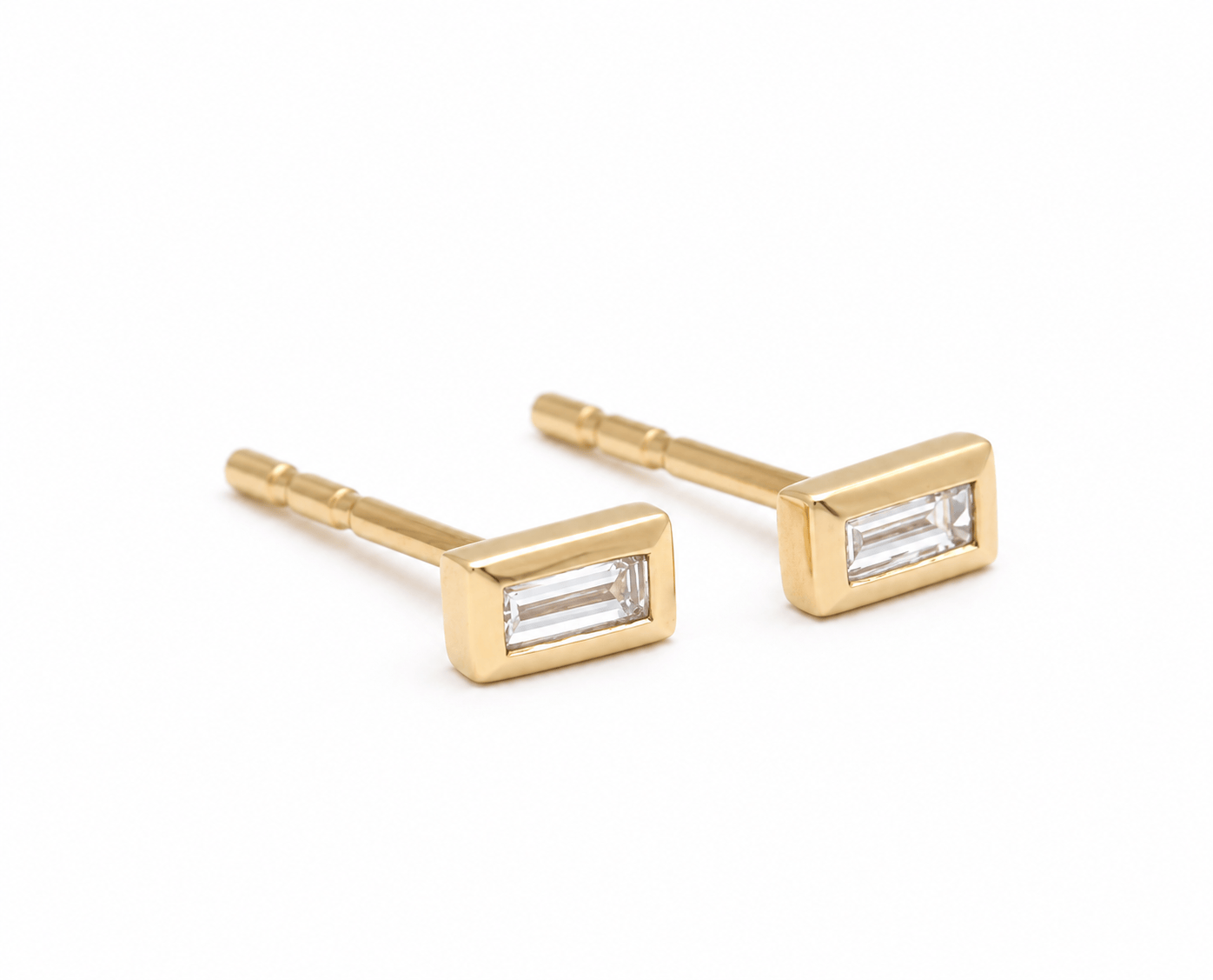 Amazing Grace EARRINGS Baguette Diamond Stud Earrings