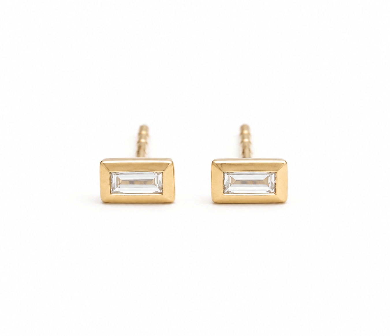 Amazing Grace EARRINGS Baguette Diamond Stud Earrings
