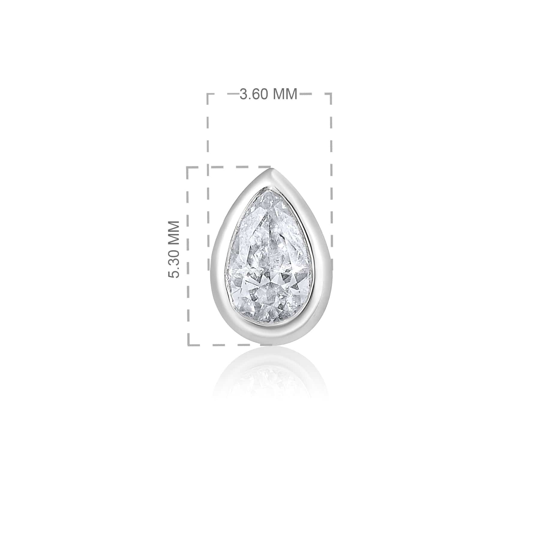 CLA EARRINGS Bezel Set Pear Diamond Studs