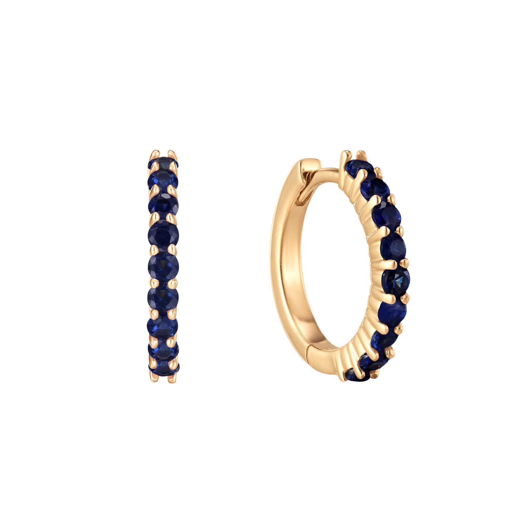 Curated Los Angeles EARRINGS Blue Sapphire Huggies