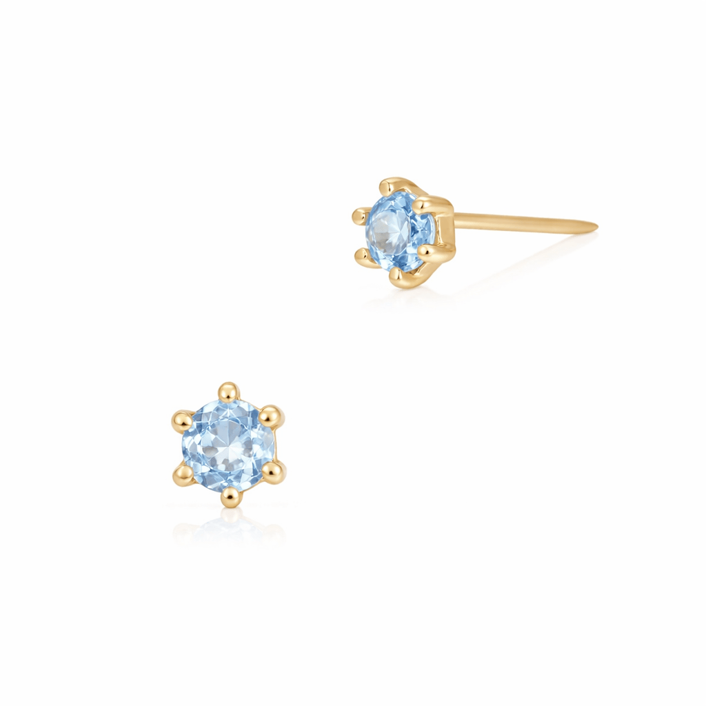 Curated Los Angeles Earrings Blue Topaz Studs