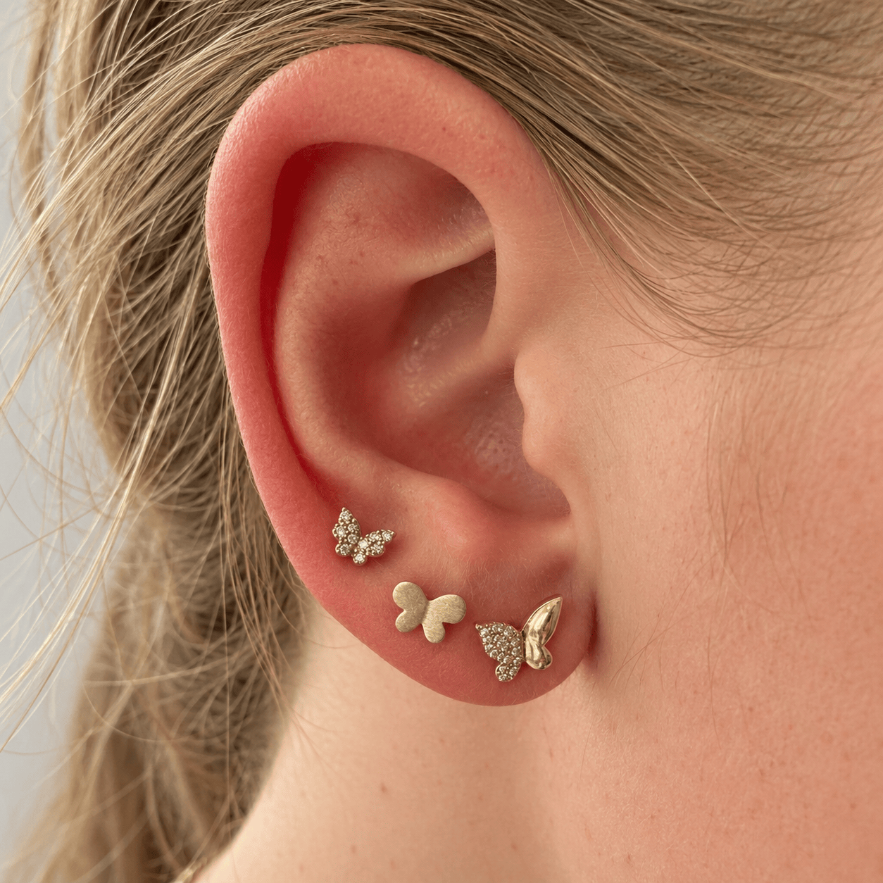 Curated Los Angeles EARRINGS Butterfly Diamond Studs