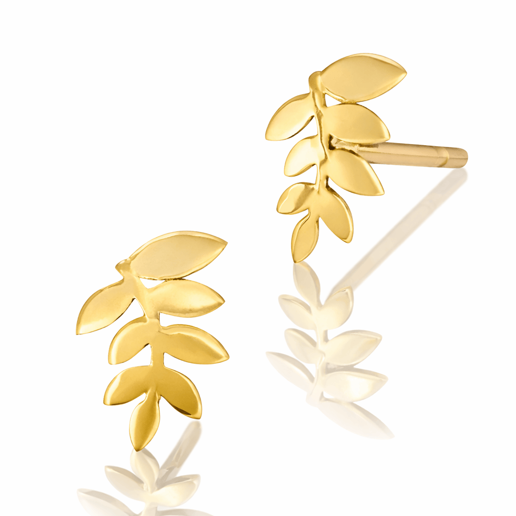 Curated Los Angeles Earrings Curved Leaf Studs