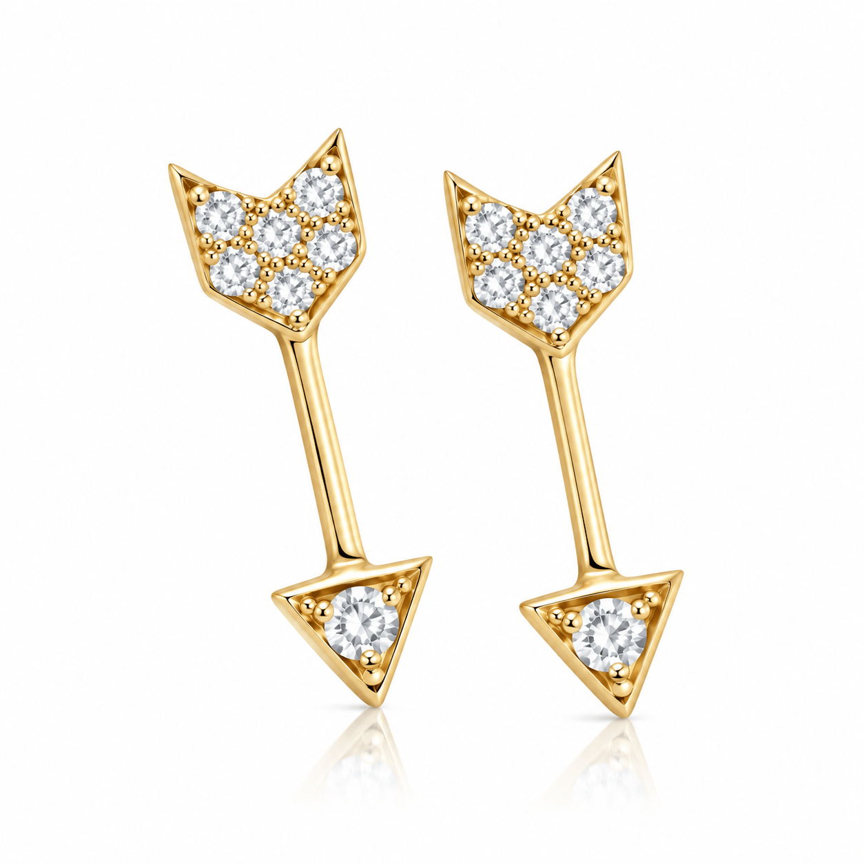 EF COLLECTION EARRINGS Diamond Arrow Studs