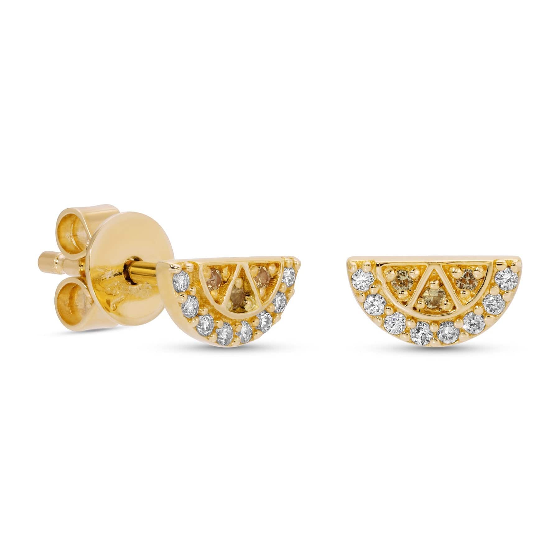 Curated Los Angeles EARRINGS Diamond Citrus Studs