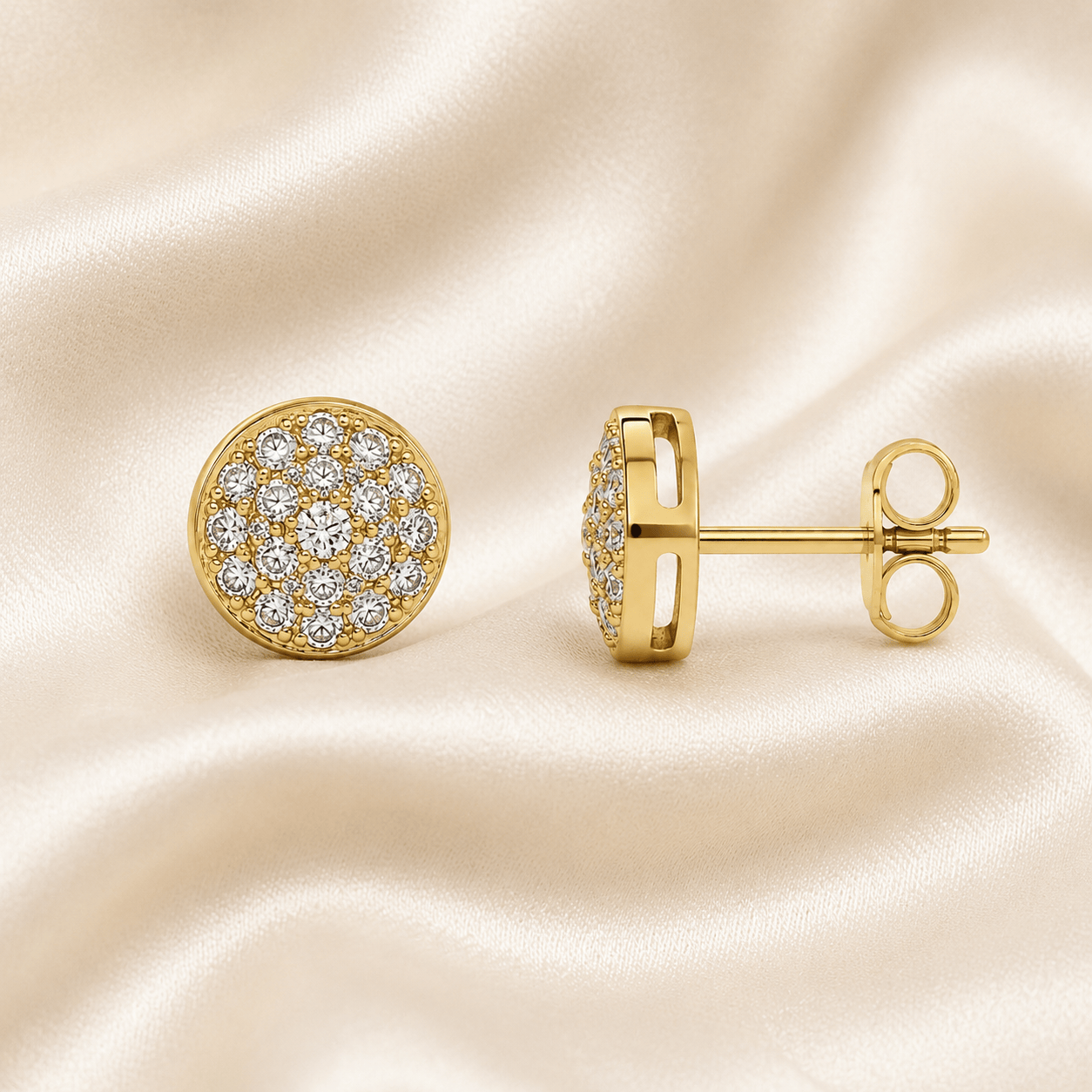Curated Los Angeles EARRINGS Diamond Dome Studs