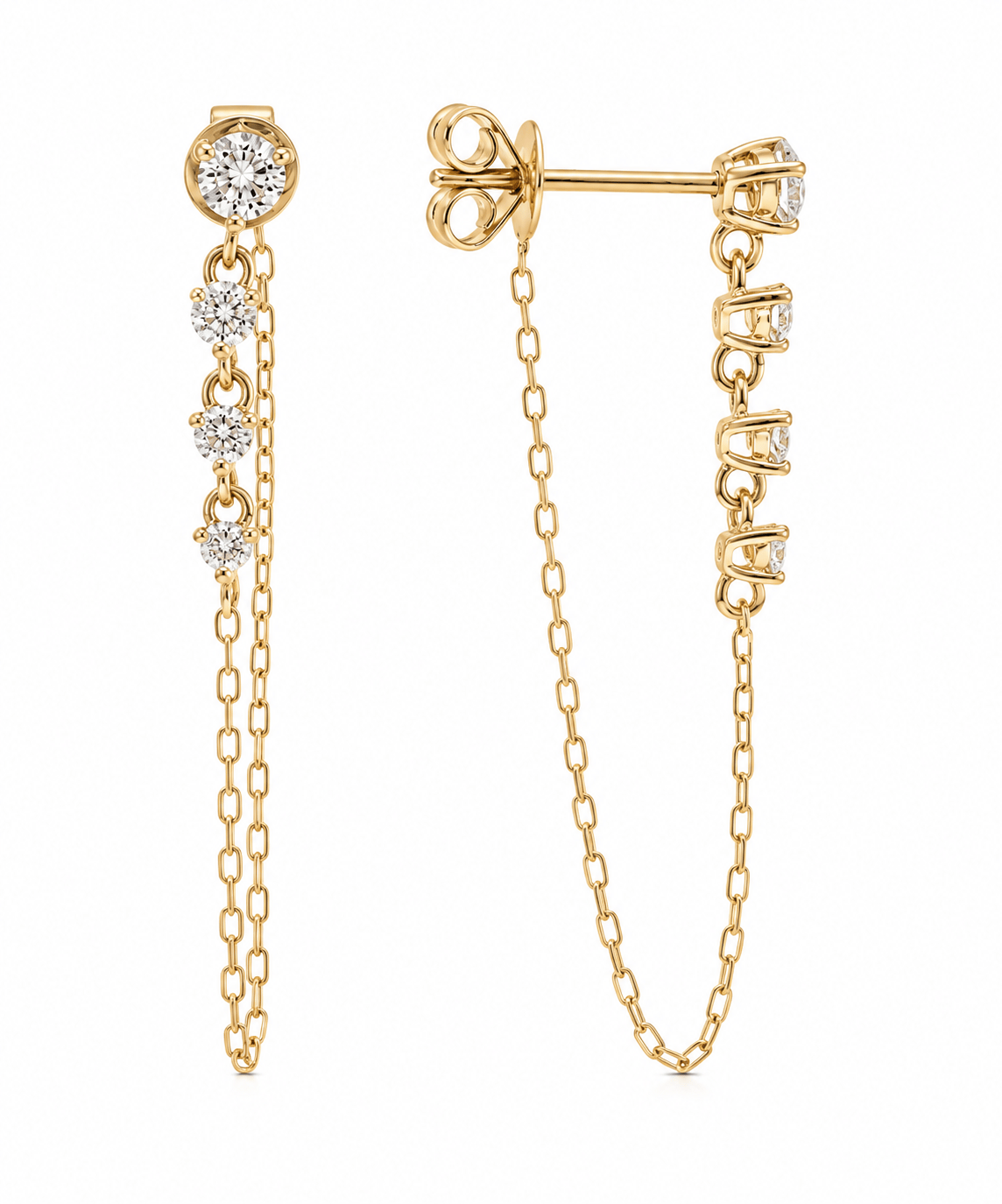 Curated Los Angeles EARRINGS Diamond Link Chain Earrings