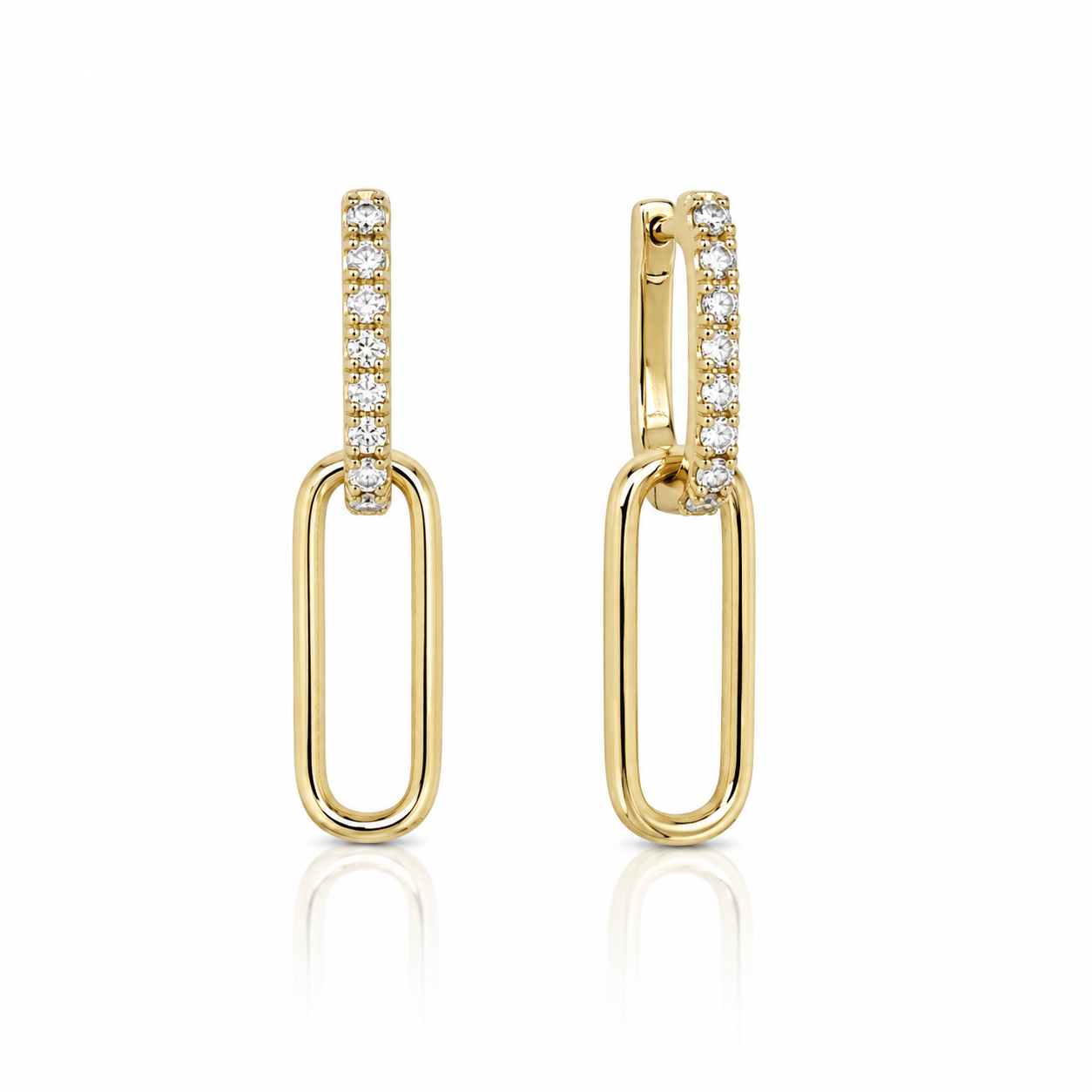 Curated Los Angeles EARRINGS Diamond Link Drop Earrings