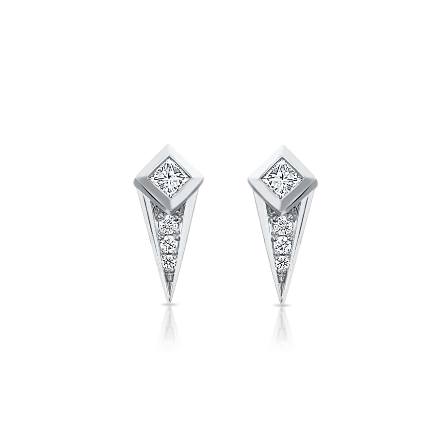 Ziba Zidehsarai EARRINGS White gold Diamond Spike Studs