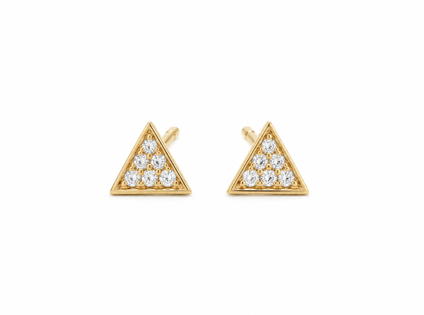 Amazing Grace EARRINGS Diamond Triangle Studs