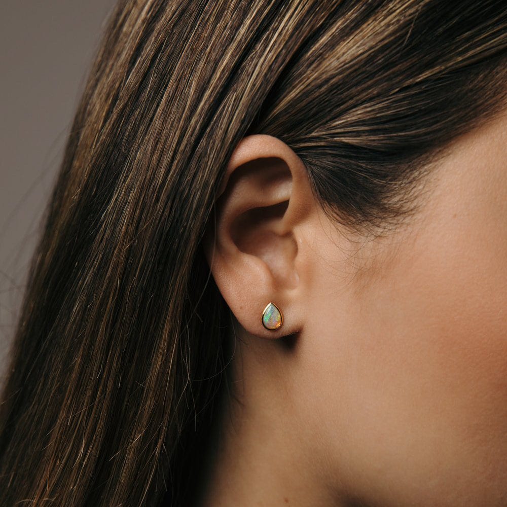 Fade to Black Jewelry EARRINGS Elegant Opal Earrings