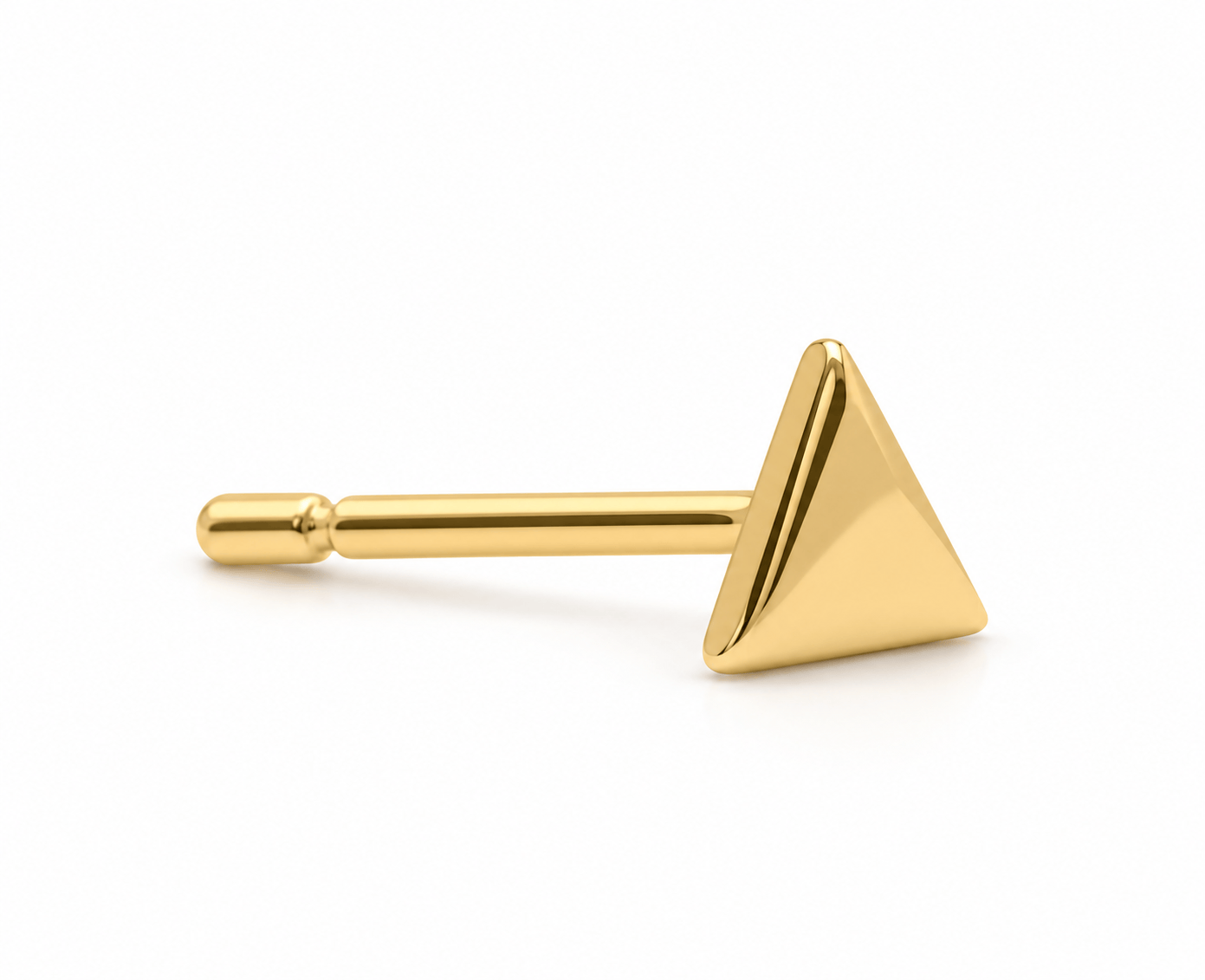 Curated Los Angeles EARRINGS Flat Gold Triangle Studs
