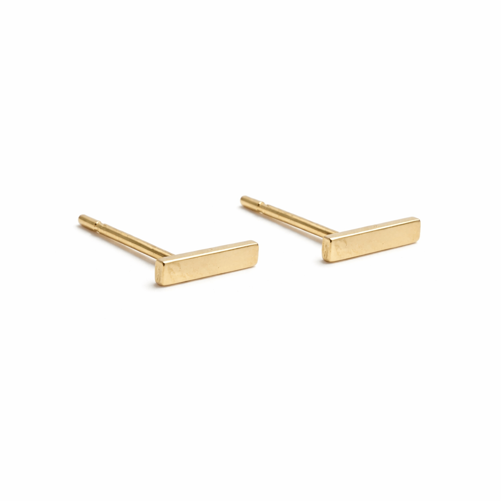 Curated Los Angeles EARRINGS Gold Bar Studs