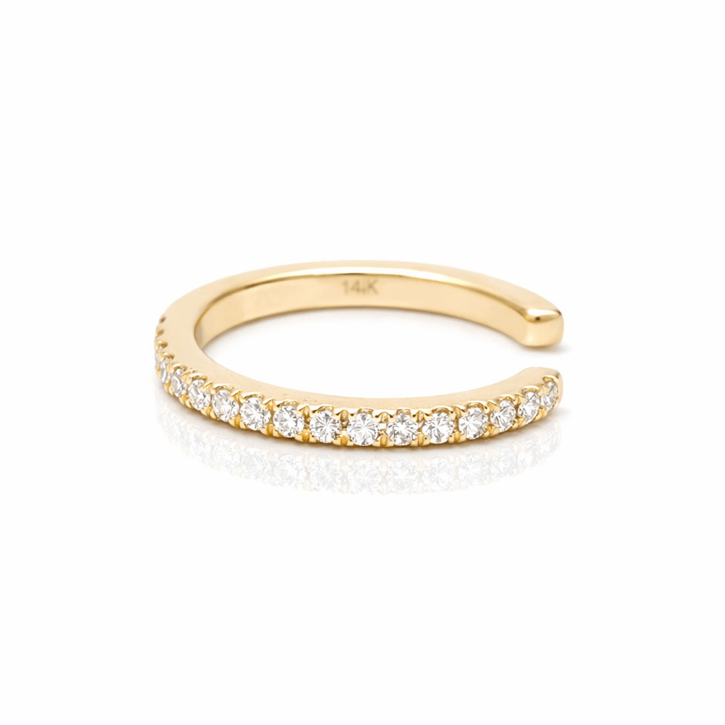 Amazing Grace EARRINGS Gold Pave Diamond Ear Cuff 14K