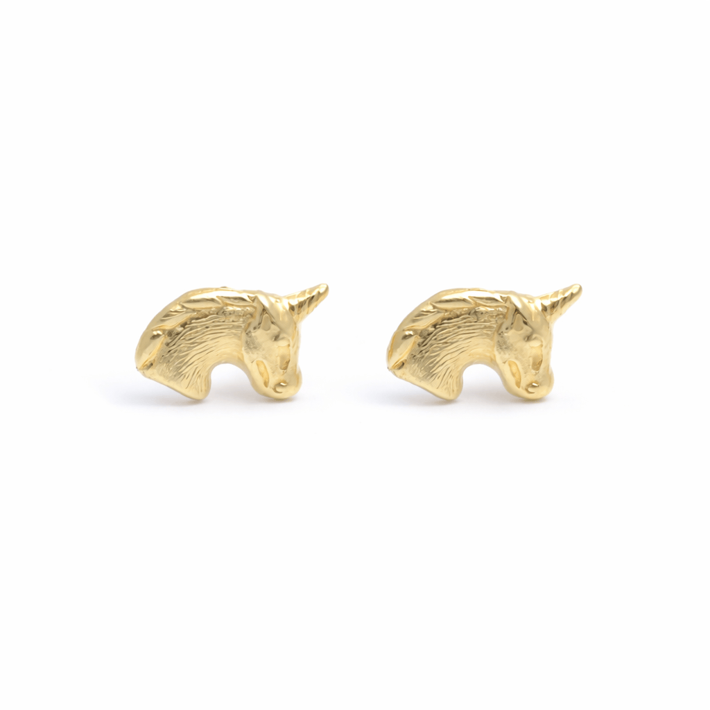 Curated Los Angeles EARRINGS Gold Unicorn Stud Earrings